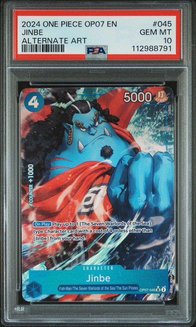 2024 #045 Jinbe Alternate Art PSA 10 OP07-500 Years in the Future One Piece