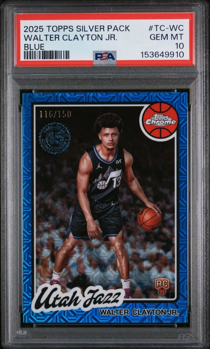 2025 #TC-WC Walter Clayton Jr. PSA 10 Topps Silver Pack 1980-81 Topps Chrome Basketball