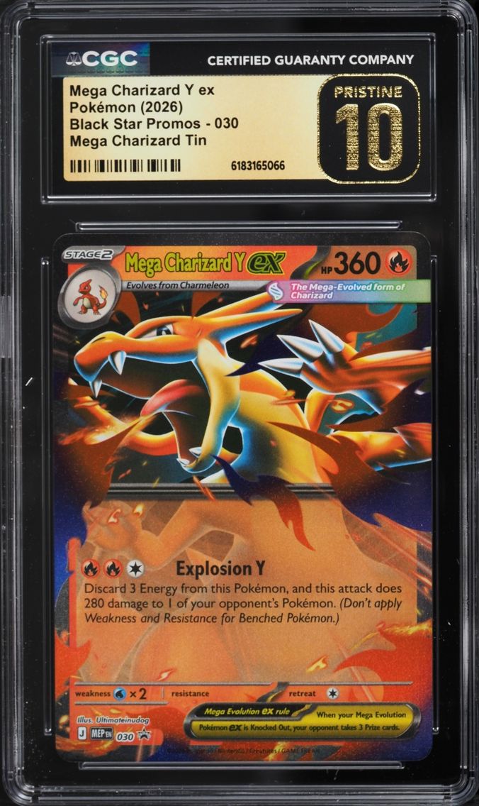 2026 Pokemon Mega Evolution Promo Tin Mega Charizard Y EX #30 CGC 10 PRISTINE