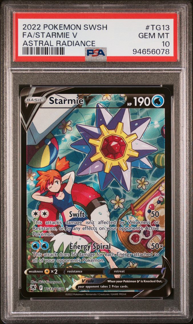 2022 #TG13 Full Art/Starmie V PSA 10 Sword & Shield Astral Radiance Pokemon