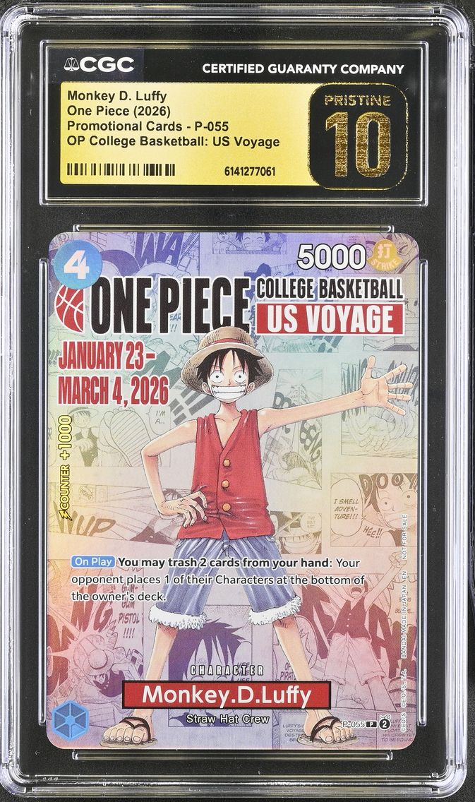 2026 #P-055 Monkey D. Luffy CGC 10 Pristine Promotional Cards - English