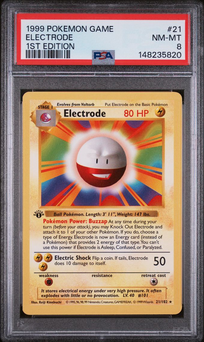 1999 #21 Electrode 1st Edition PSA 8 Game