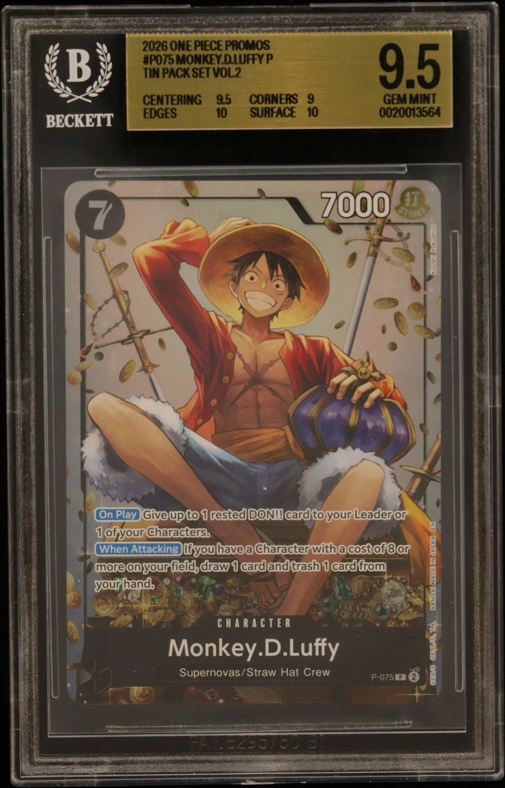 2026 #P075 Monkey.D.Luffy P/(Tin Pack Set Vol.2) BGS One Piece Card Game Promos