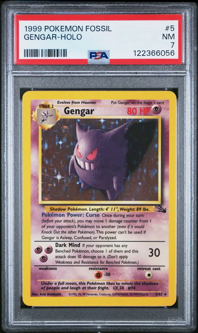 1999 #5 Gengar-Holo PSA 7 Fossil Pokemon
