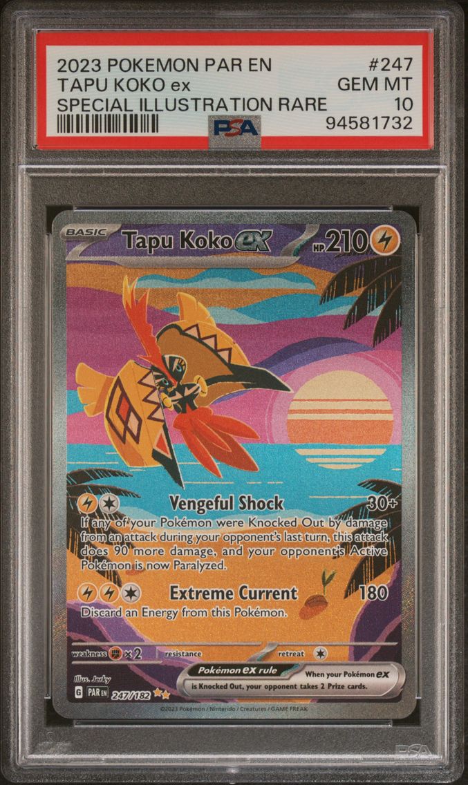 2023 #247 Tapu Koko EX PSA 10 Par EN-Paradox Rift Pokemon