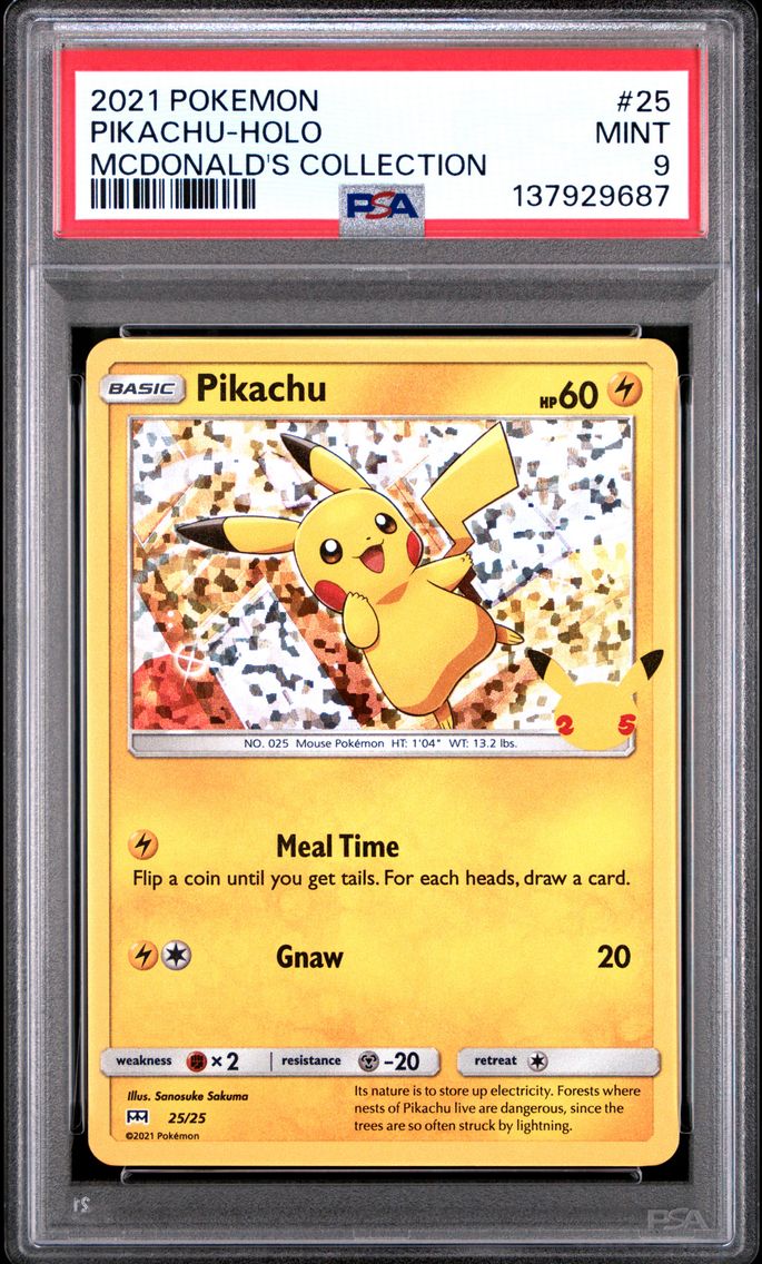 2021 #25 Pikachu-Holo PSA 9 Mcdonald's Collection