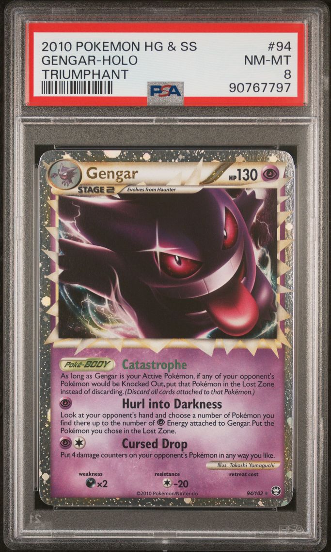 2010 #94 Gengar-Holo PSA 8 Heartgold & Soulsilver Triumphant