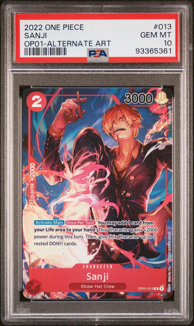 2022 #013 Sanji PSA 10 One Piece OP01-Romance Dawn
