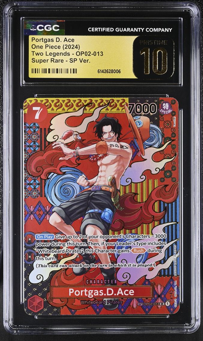 2024 #OP02-013 Portgas D. Ace CGC 10 Pristine Two Legends (OP08) - English