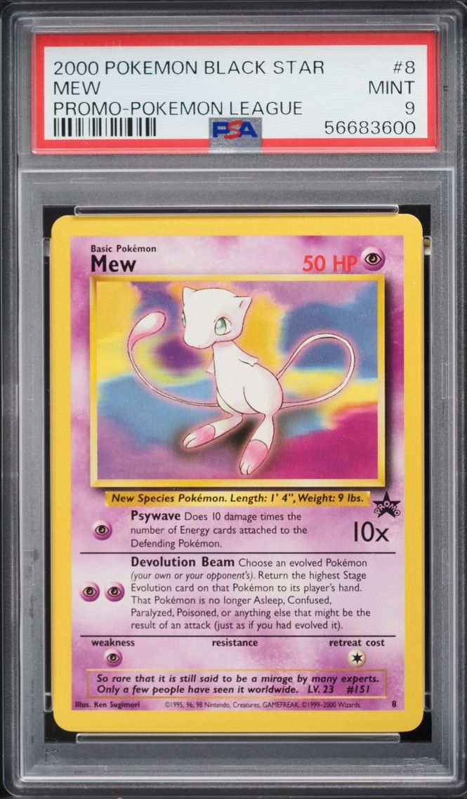 2000 Pokemon League Black Star Promo Mew #8 PSA 9 MINT