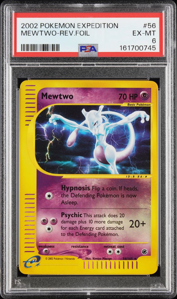 2002 #56 Mewtwo-Reverse Foil PSA 6 Expedition