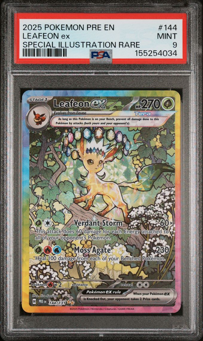 2025 #144 Leafeon EX PSA 9 Pre EN-Prismatic Evolutions