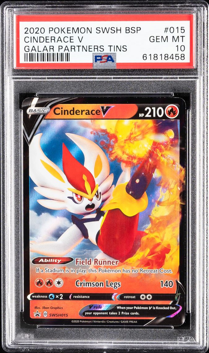 2020 #015 Cinderace V PSA 10 Swsh Black Star Promo Pokemon