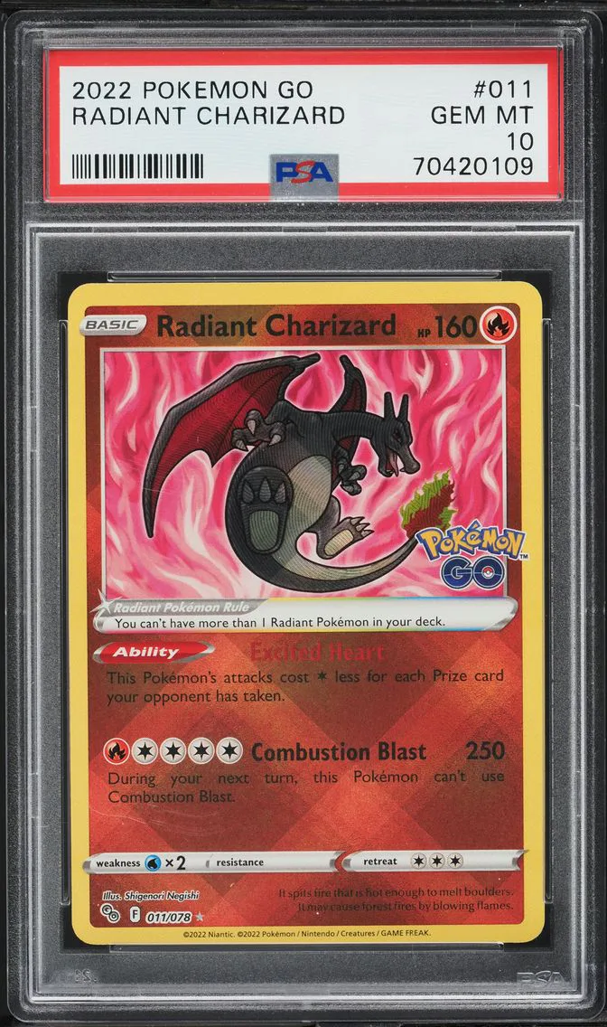 2022 #011 Radiant Charizard PSA 10 Go Pokemon