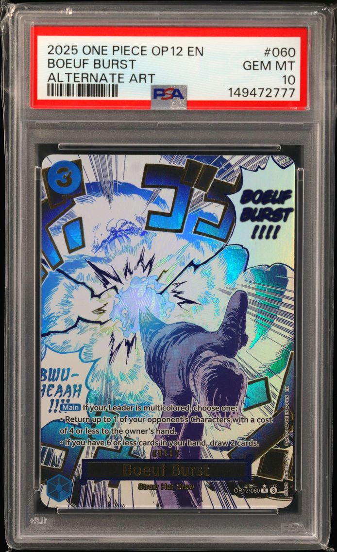 2025 #060 Boeuf Burst PSA 10 One Piece OP12-Legacy of the Master