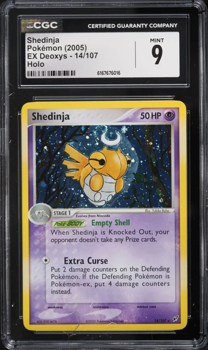 2005 Pokemon EX Deoxys Holo Shedinja #14 CGC 9 MINT