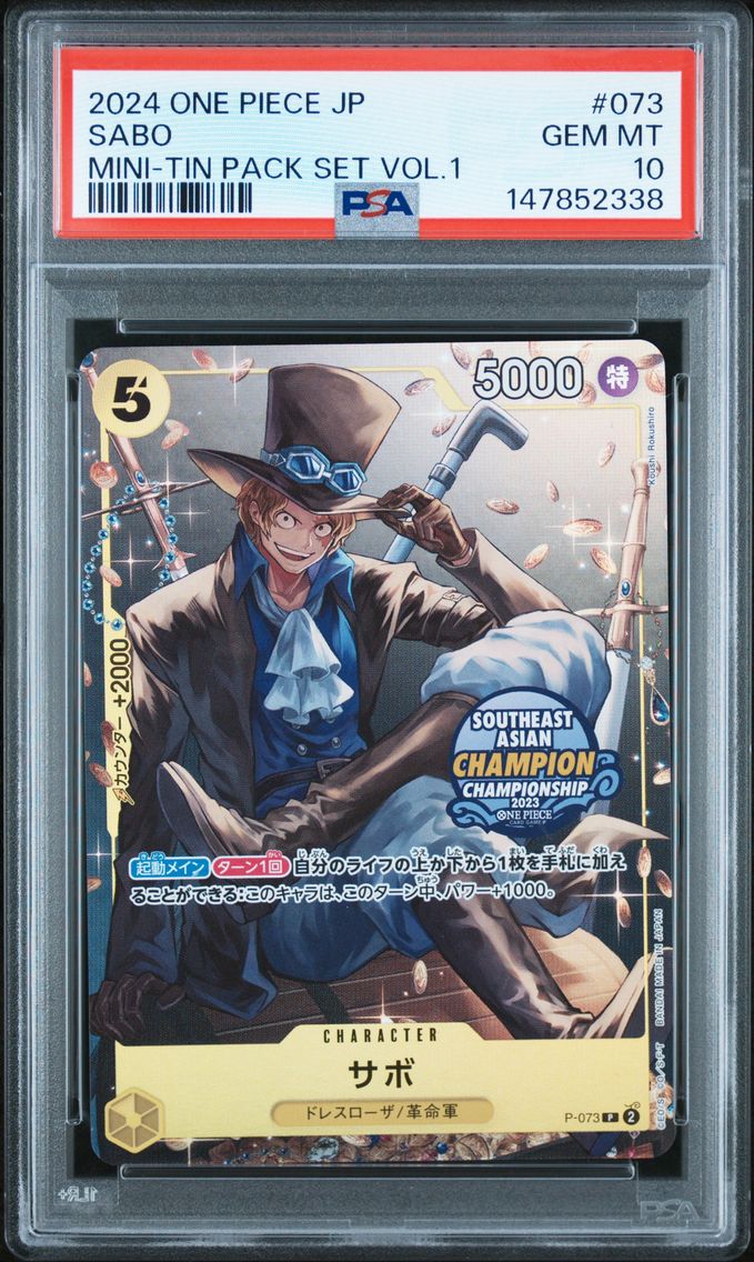 2024 #073 Sabo PSA 10 Japanese Mini-Tin Pack Set Vol.1 One Piece