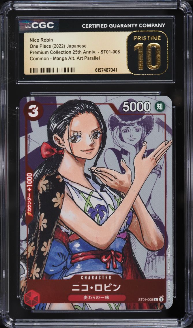 2022 #ST01-008 Manga Art Nico Robin CGC 10 PRISTINE Premium 25th Anniversary One Piece