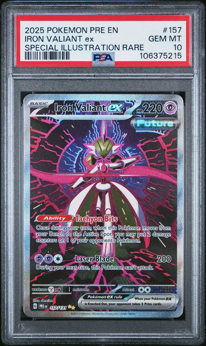 2025 #157 Iron Valiant EX PSA 10 Pre EN-Prismatic Evolutions Pokemon