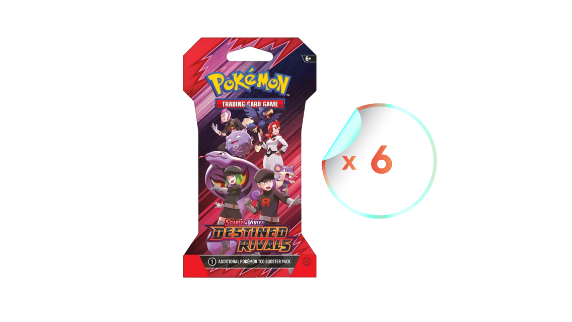 x6 SV10 Destined Rivals Sleeved Booster Pack