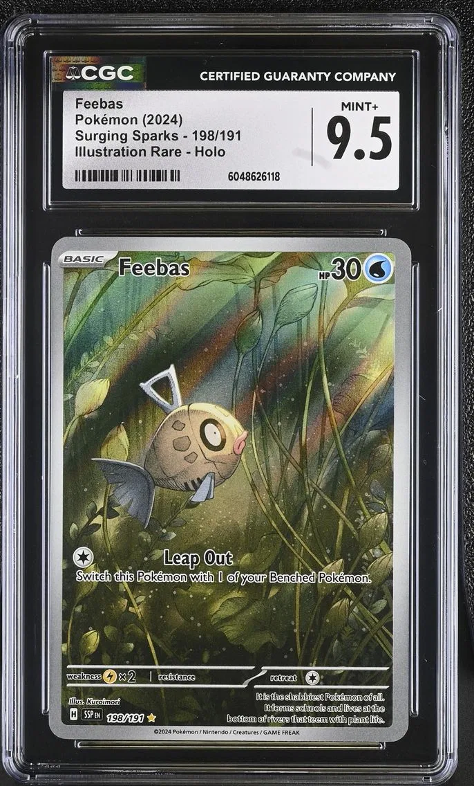 2024 #198 Feebas CGC 9.5 Surging Sparks - SSP EN - English