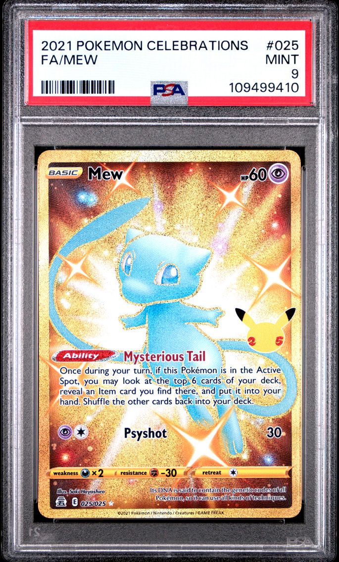 2021 #025 Full Art/Mew PSA 9 Celebrations