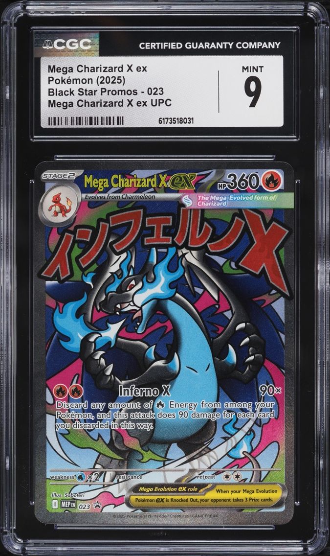 2025 Pokemon Mega Evolution Promo Ultra Premium Full Art Mega Charizard X Ex CGC 9 MINT