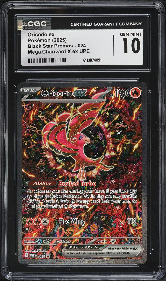 2025 Pokemon Mega Evolution Promo Ultra Premium Alt Art Oricorio EX #24 CGC 10 GEM MINT