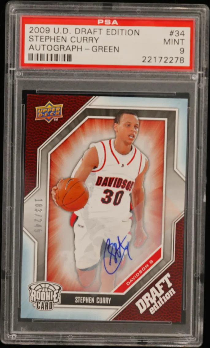 2009 #34 Stephen Curry PSA 9 Upp