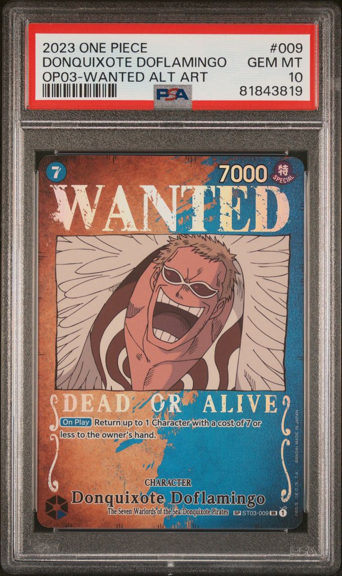 2023 #009 Donquixote Doflamingo PSA 10 One Piece OP03-Pillars of Strength