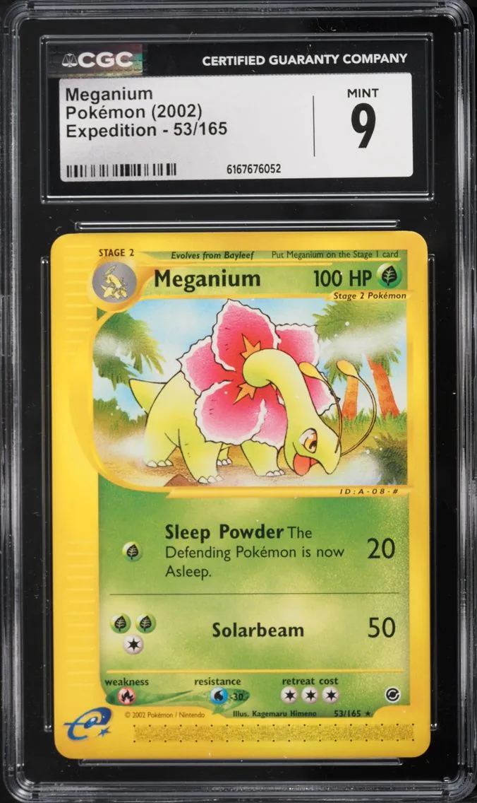 2002 Pokemon Expedition Meganium #53 CGC 9 MINT