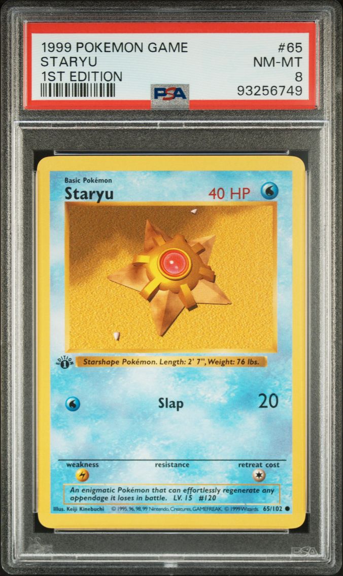 1999 #65 Staryu 1st Edition PSA 8 Game