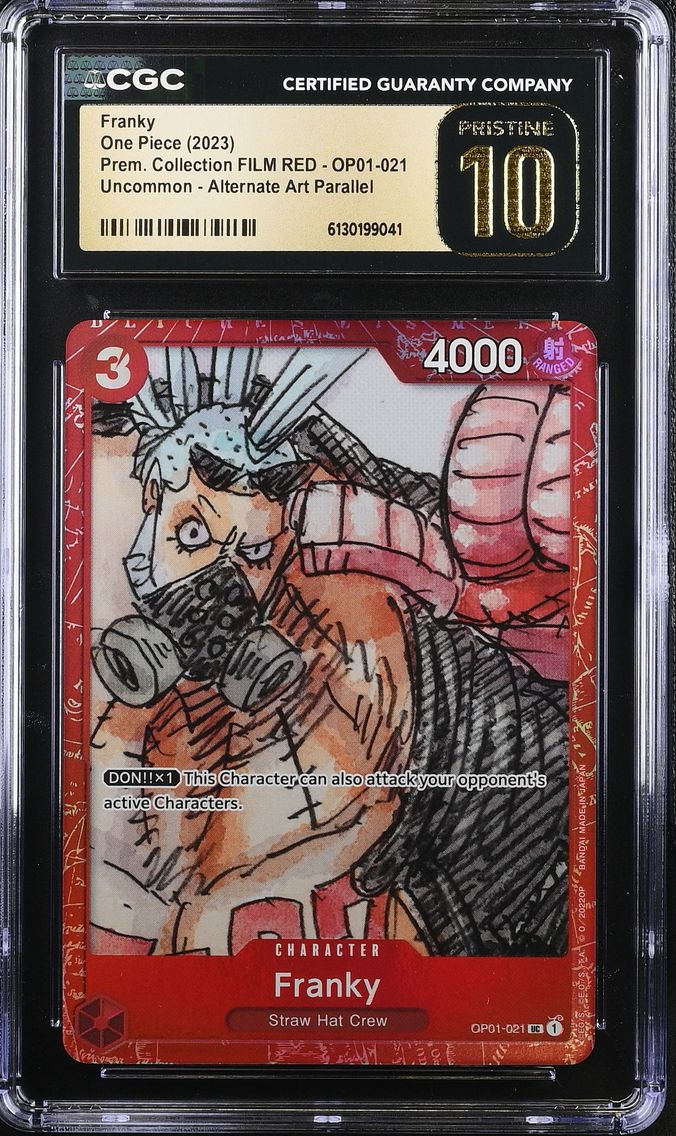 2023 #OP01-021 Franky CGC 10 Pristine Premium Collection FILM RED (Foil) - English