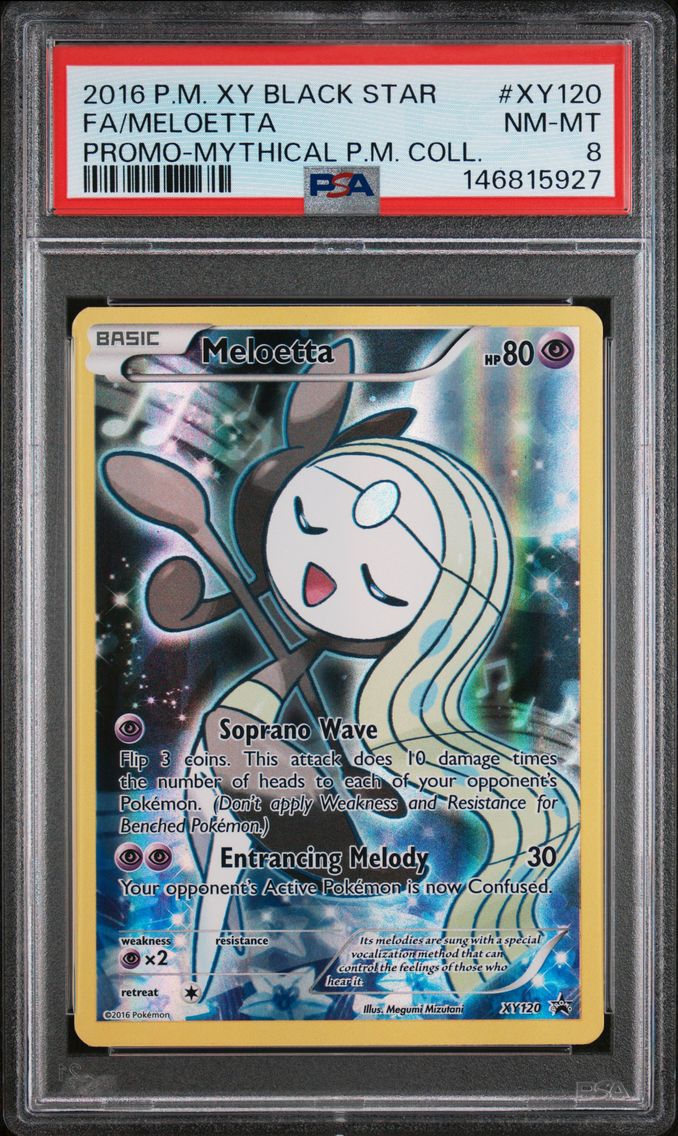 2016 #XY120 Full Art/Meloetta PSA 8 XY Black Star Promo