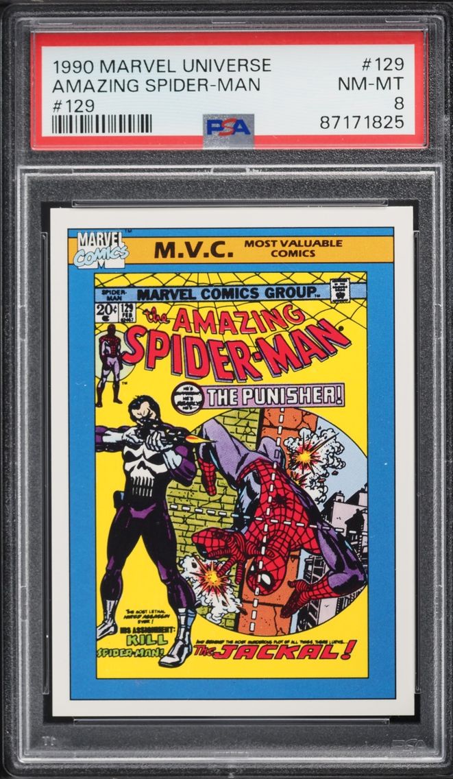 1990 #129 Impel Marvel Universe Amazing Spider-Man NM-MT PSA 8