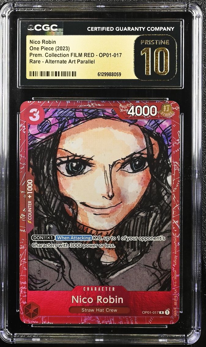 2023 #OP01-017 Nico Robin CGC 10 Pristine Premium Collection FILM RED (Foil) - English