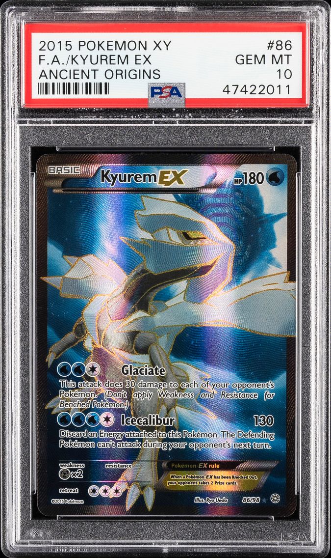 2015 #86 Full Art/Kyurem EX PSA 10 XY Ancient Origins Pokemon