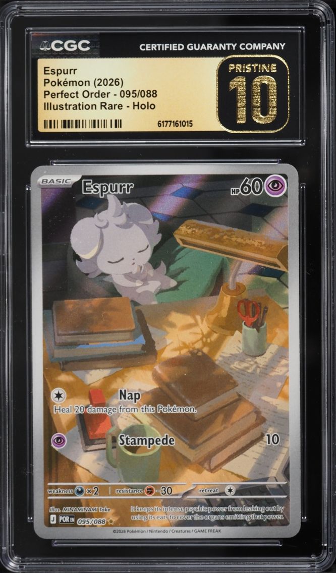2026 Pokemon Mega Evolution Perfect Order IR Espurr #95 CGC 10 PRISTINE