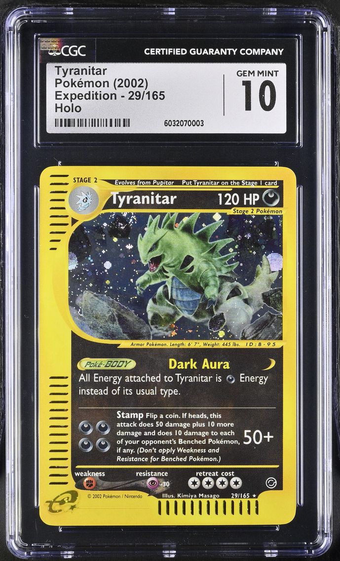 2002 #29 Tyranitar CGC 10 Expedition - English