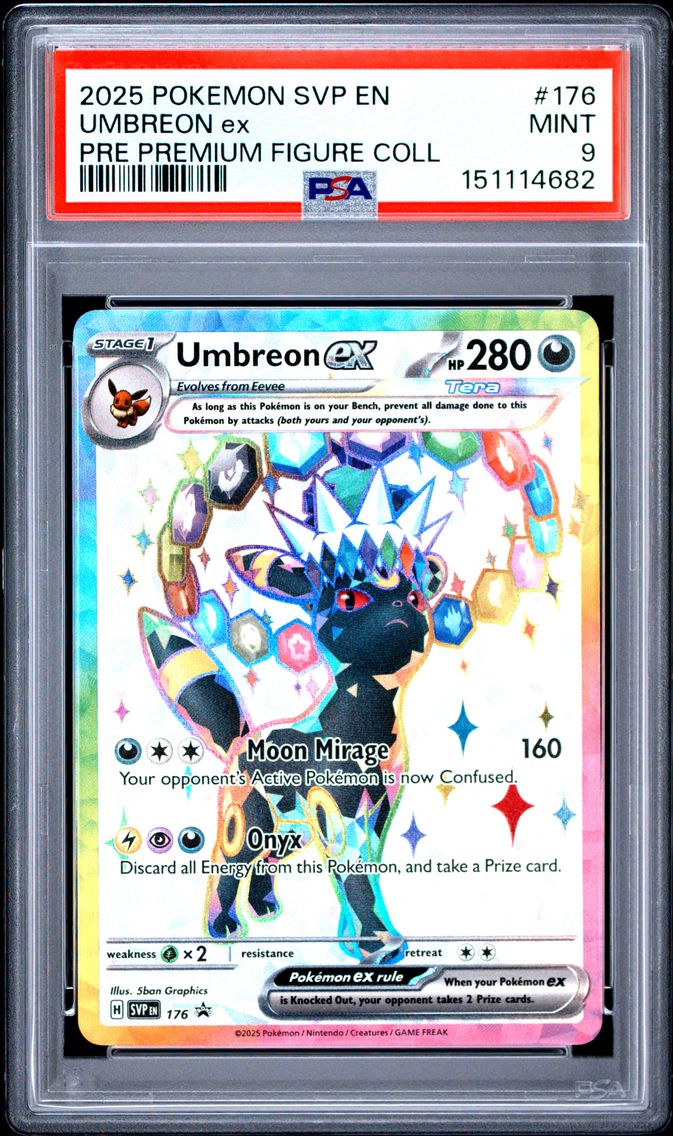 2025 #176 Umbreon EX PSA 9 Svp EN-SV Black Star Promo