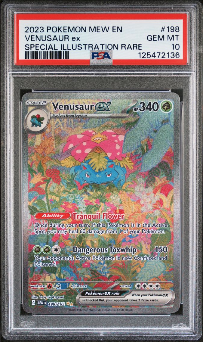 2023 #198 Venusaur EX PSA 10 Mew EN-151