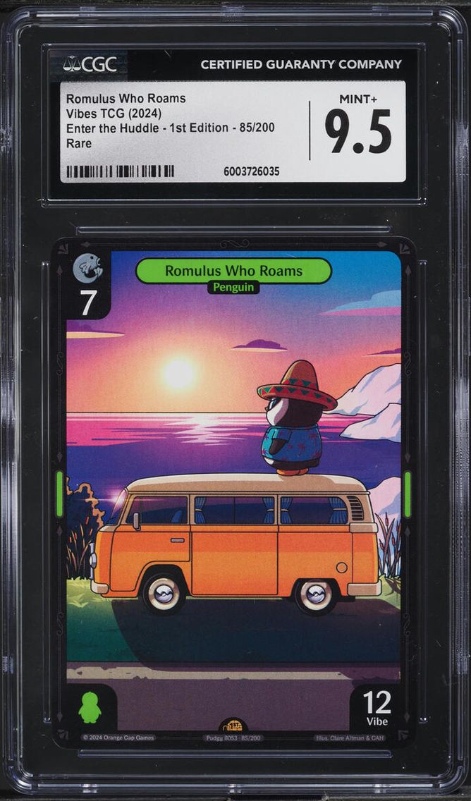 2024 #85 Romulus Who Roams CGC 9.5 Vibes TCG Enter the Huddle 1st Edition
