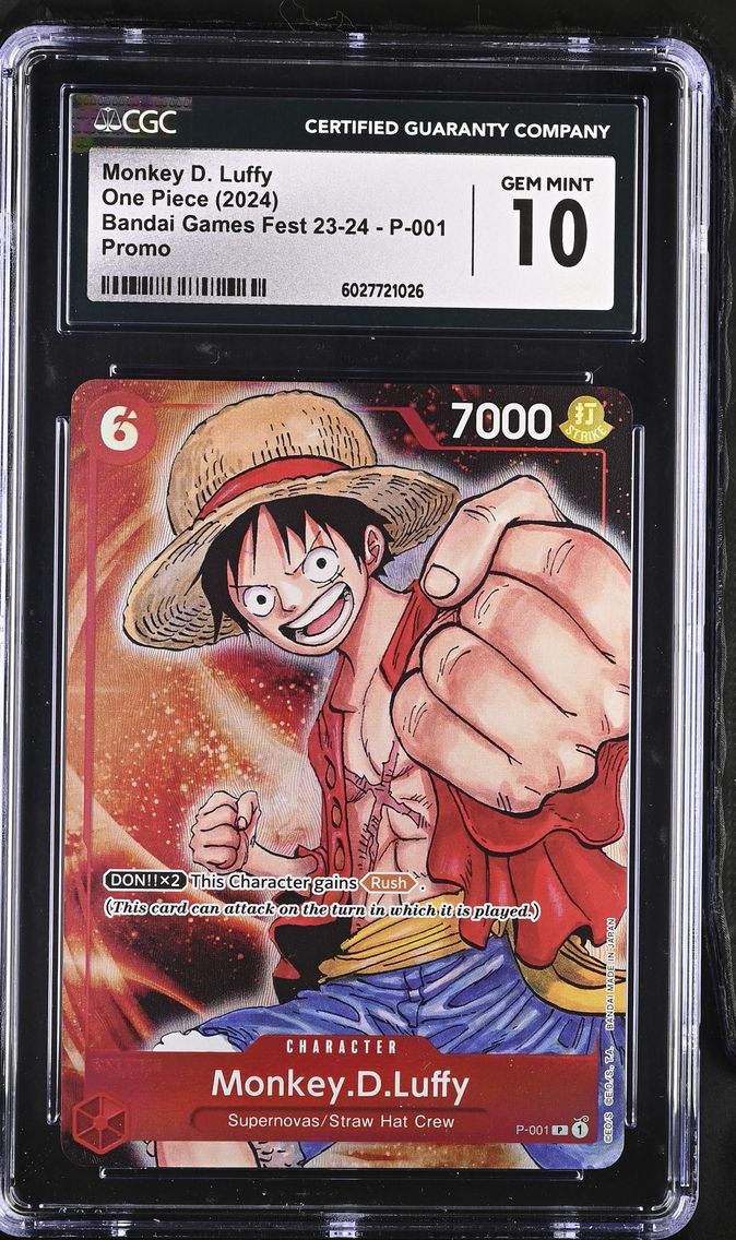 2024 #P-001 Monkey D. Luffy CGC 10 Promotional Cards - English
