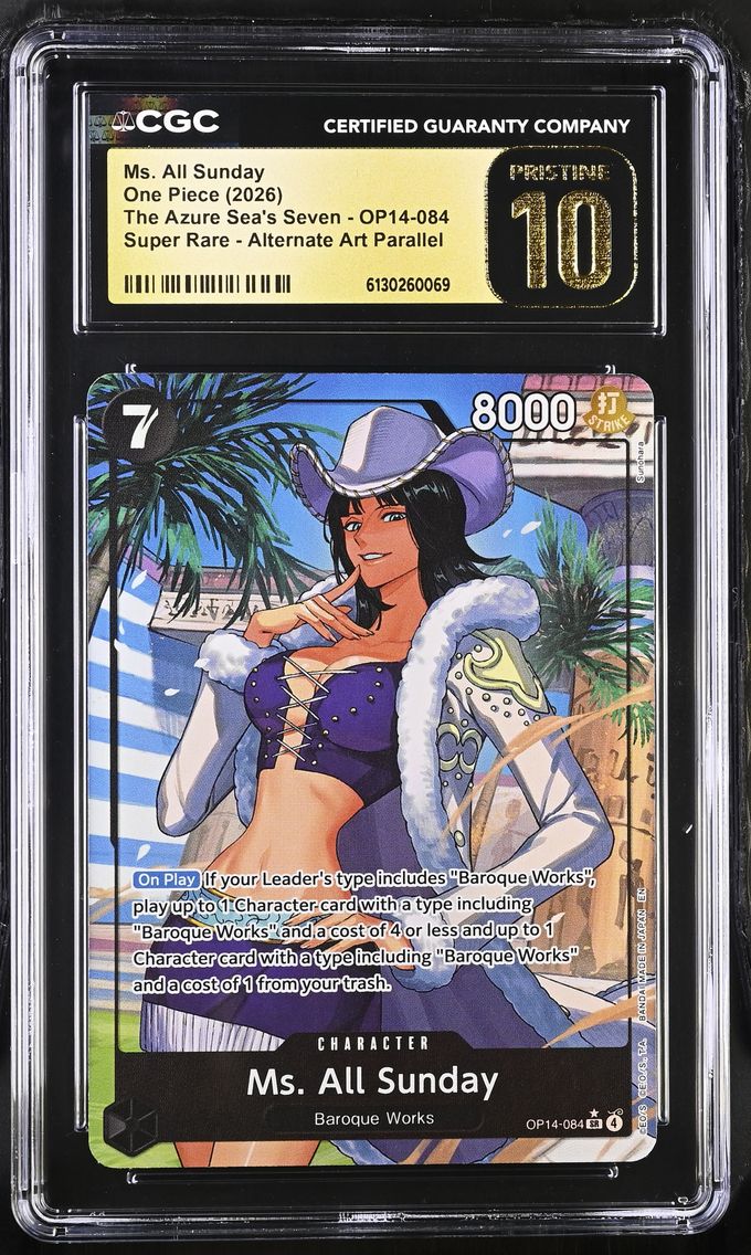 2026 #OP14-084 Ms. All Sunday CGC 10 Pristine The Azure Sea's Seven (OP14-EB04) - English