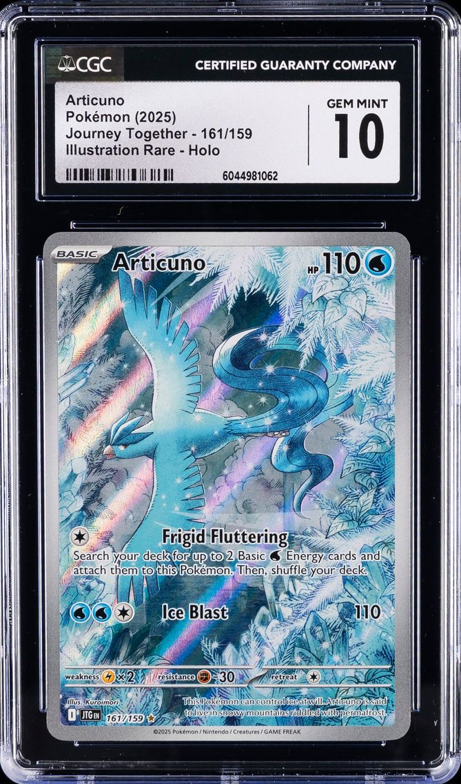 2025 #161 Articuno CGC 10 Journey Together - JTG EN - English Pokemon