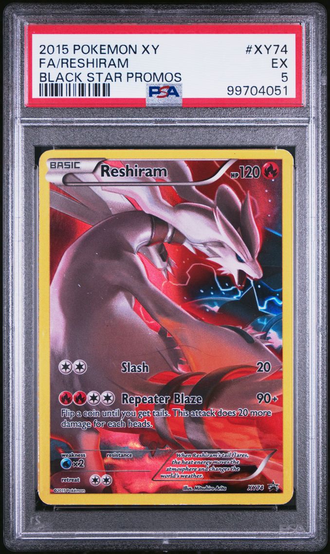 2015 #XY74 Full Art/Reshiram PSA 5 XY Black Star Promos