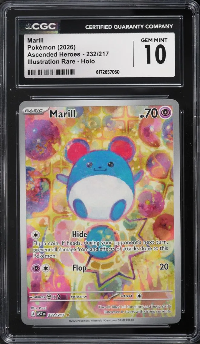 2026 Pokemon Mega Evolution Ascended Heroes IR Marill #232 CGC 10 GEM MINT