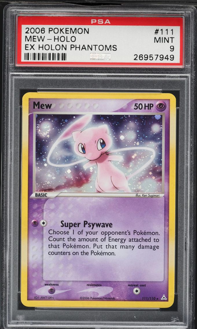 2006 #111 Mew-Holo PSA 9 EX Holon Phantoms Pokemon