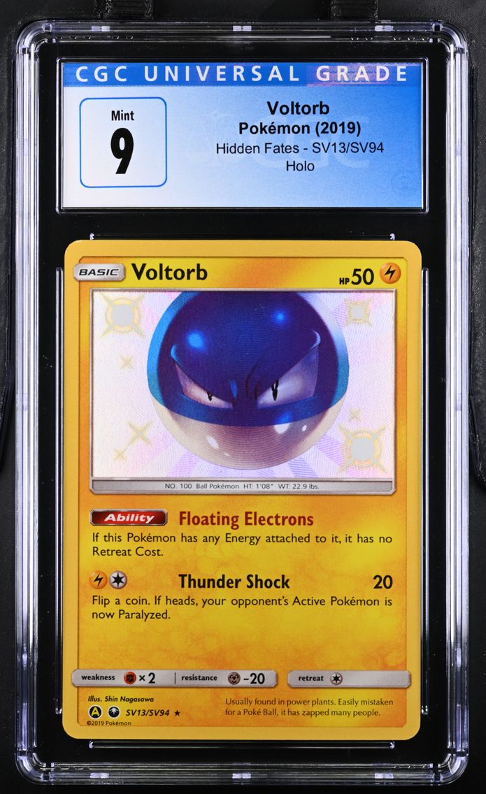 2019 #SV13/SV94 Voltorb CGC 9 Hidden Fates - English