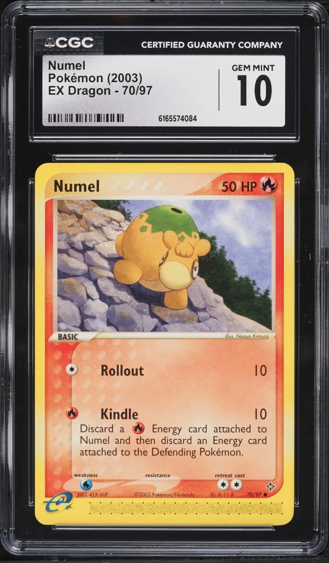 2003 Pokemon Ex Dragon Numel #70 CGC 10 GEM MINT